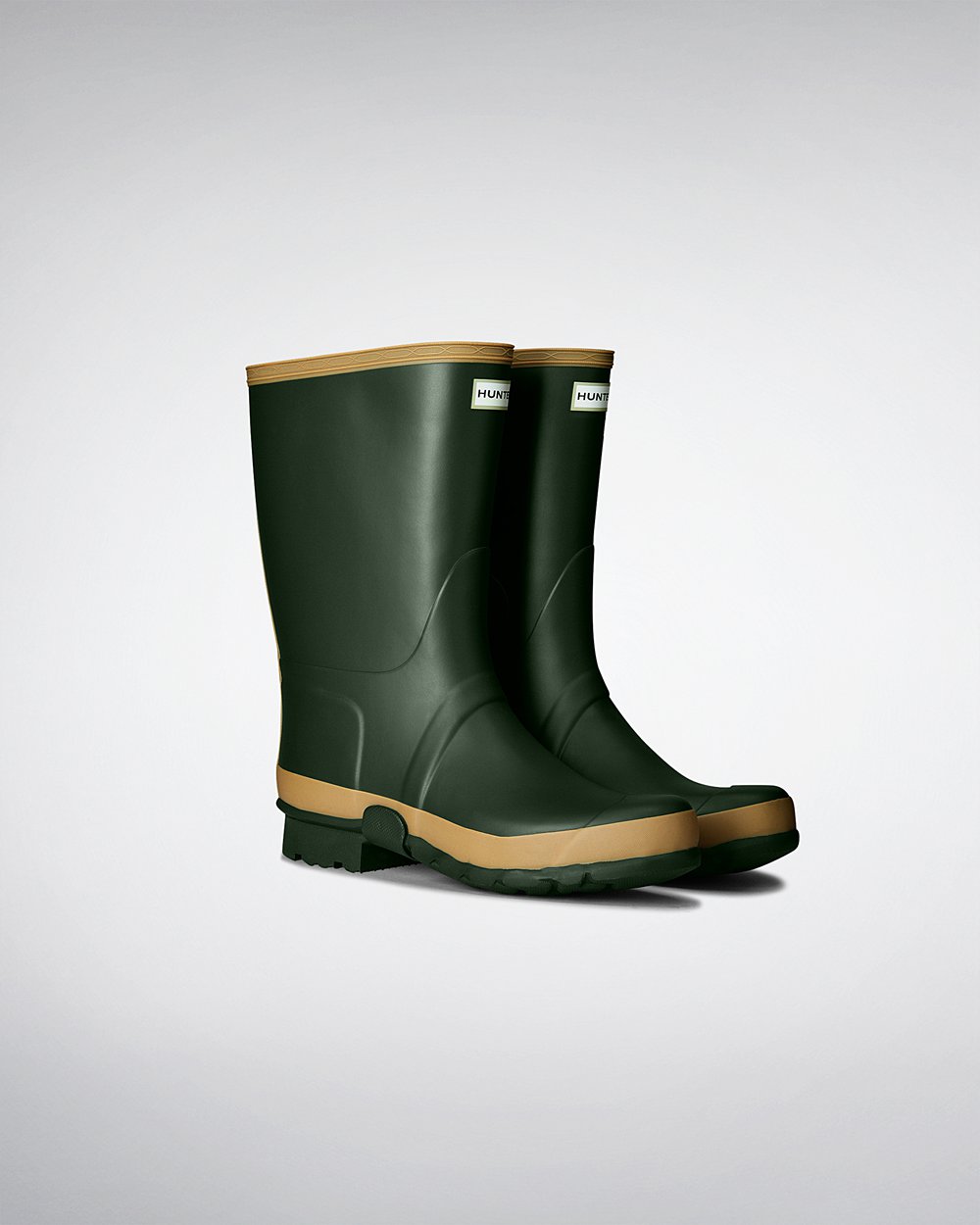 Hunter Gardener For Women - Short Rain Boots Green | India UQFDA1739